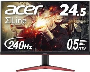 Acer ゲーミングモニター SigmaLine 24.5インチ KG251QIbmiipx 0.5ms(GTG) 240Hz
